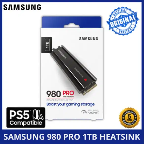 SSD SAMSUNG 980 PRO 1TB with Heatsink SSD PS5 & PC Compatible 1TB