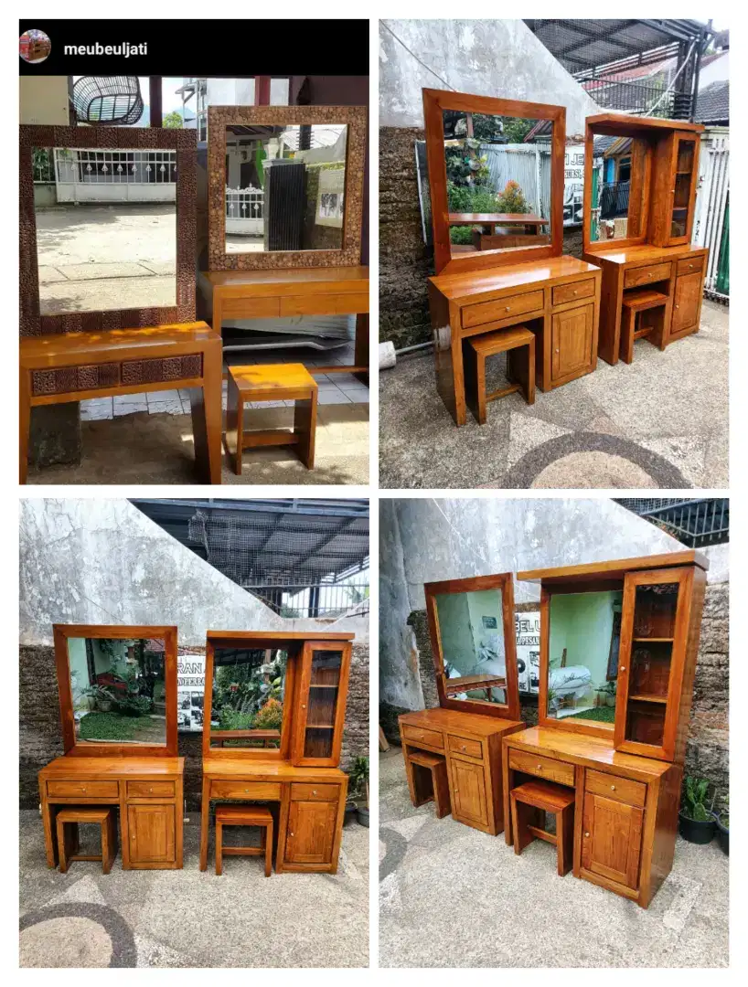 Meja rias minimalis jati
