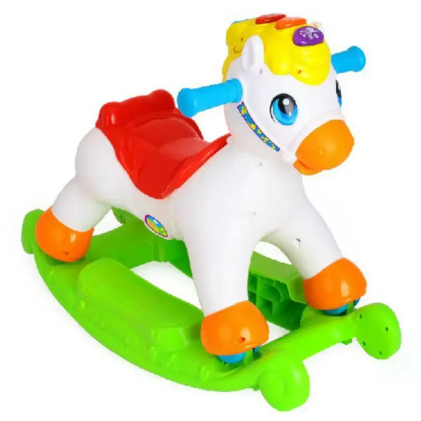 Mainan ayunan anak/Baby Happy Rocking Pony / Mainan Kuda Musik seesaw