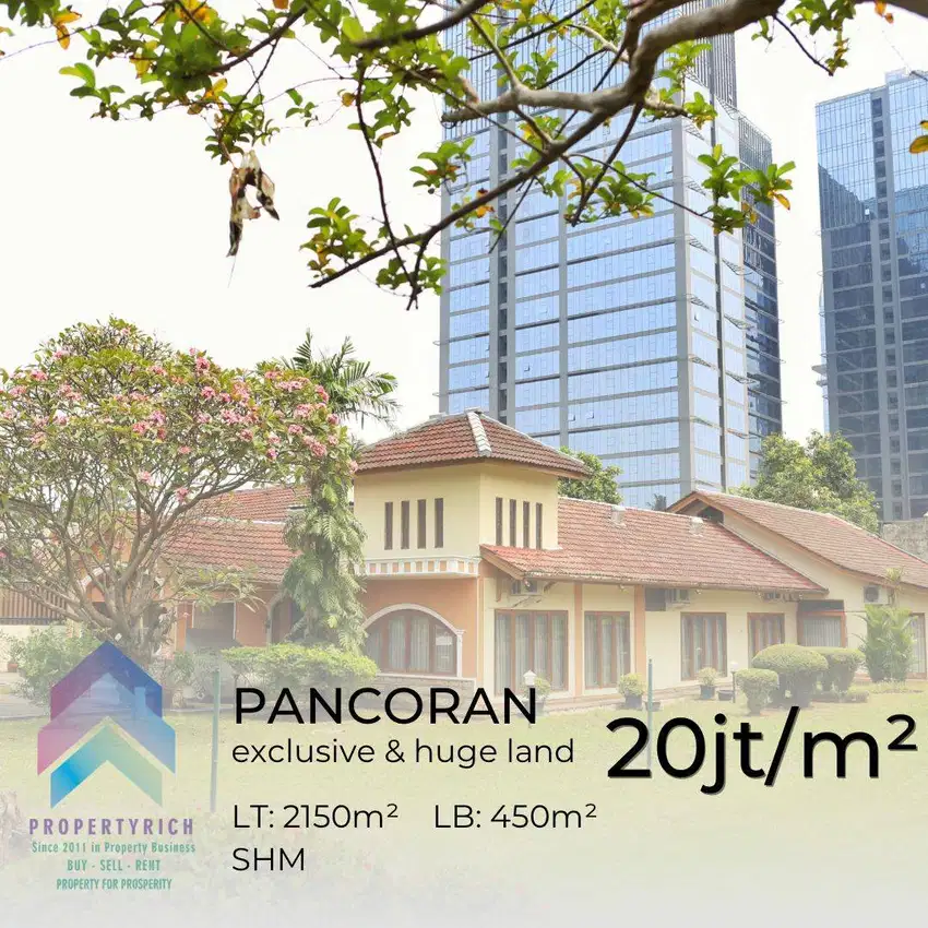 DIJUAL RUMAH DENGAN TANAH 2000m² DI PANCORAN JAKSEL