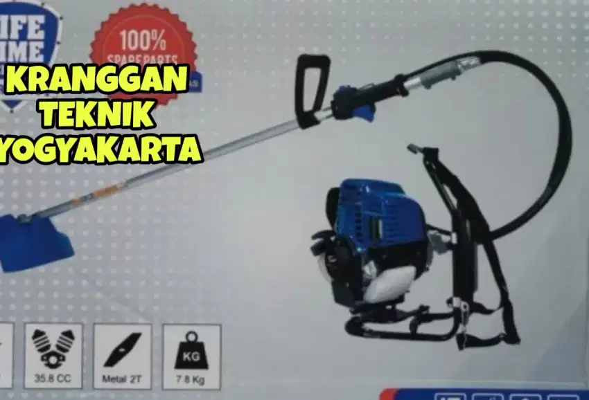 (KRANGGAN TEKNIK)mesin potong rumput 4 tak brush cutter gendong