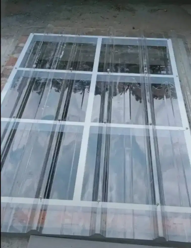 Kanopi atap spandek transparan minimalis 016