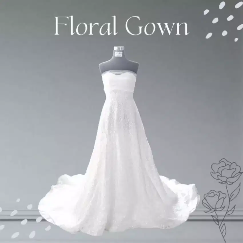 Floral Gown (Wedding gown) Gaun Pengantin