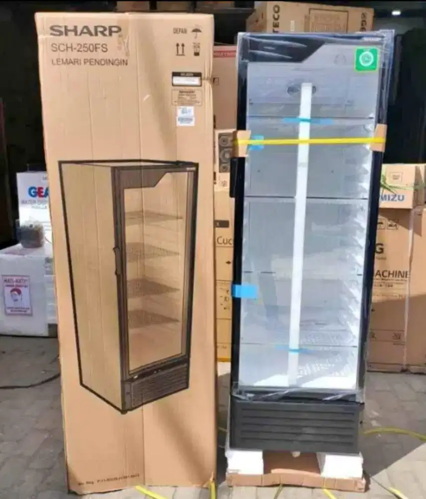 CASH / KREDIT - Showcase sharp jumbo 4 rak sch 250 fs