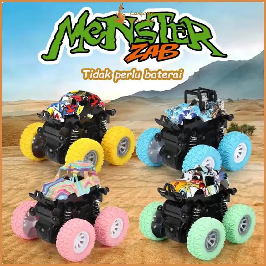 Mainan Mobil Anak Monster Zap Jip Off Road 4 Drive 360 Derajat Monster