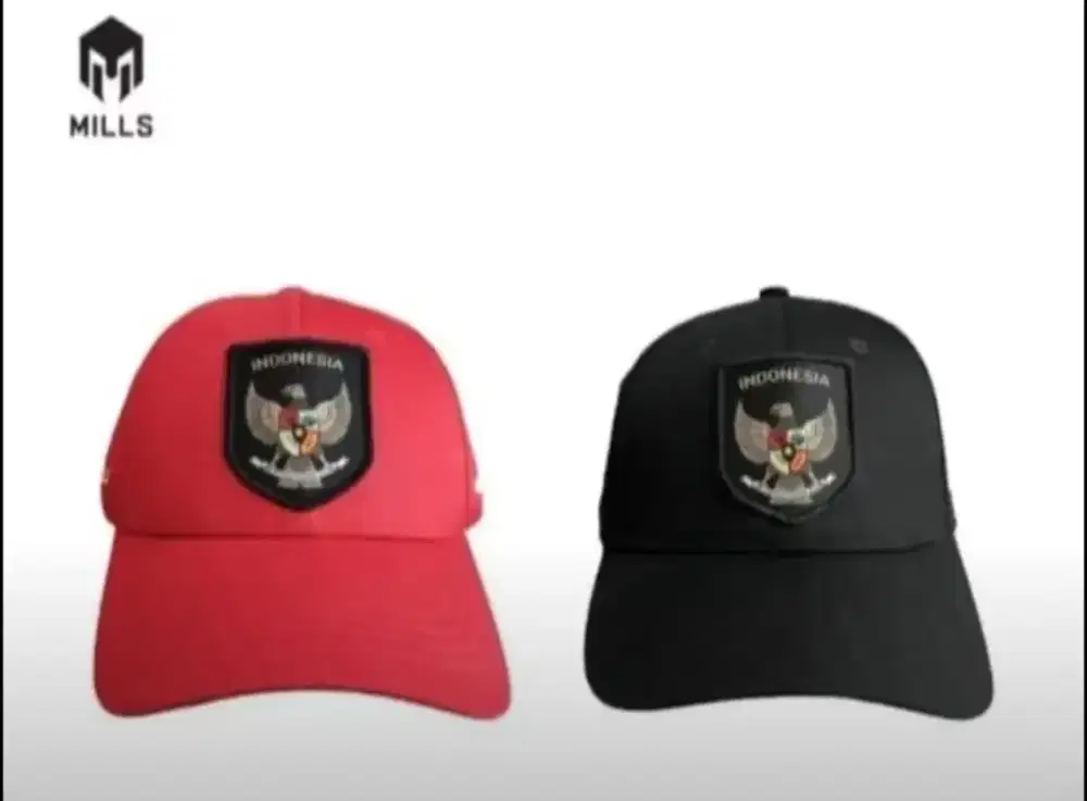 Topi timnas Indonesia merk Mills
