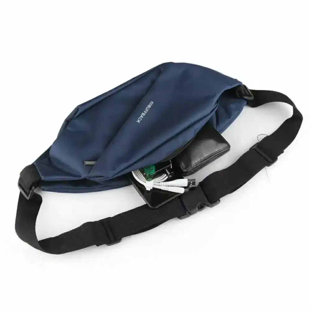 Waistbag distro original navy simple water proof