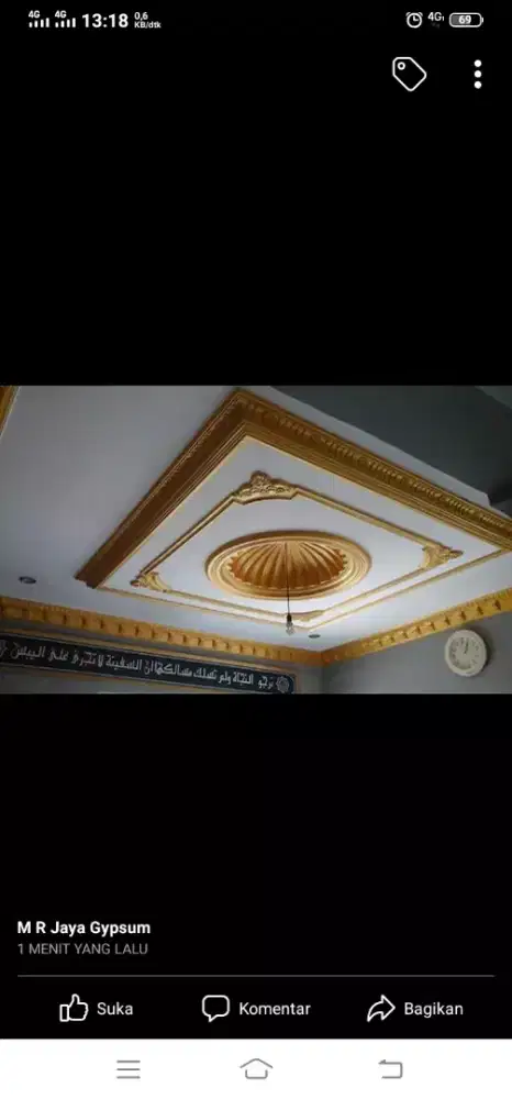 Pasang plafon Gypsum, partisi Gypsum dll