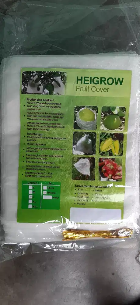 Heigrow Fruit Cover / Pembungkus Buah L (25 x 30) cm isi 100 Lembar