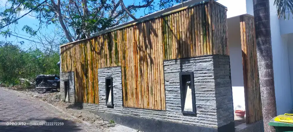 Pagarbambu bulat pinising