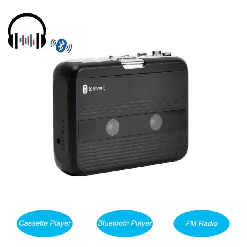 tonivent player kaset tape walkman bluetooth fm radio