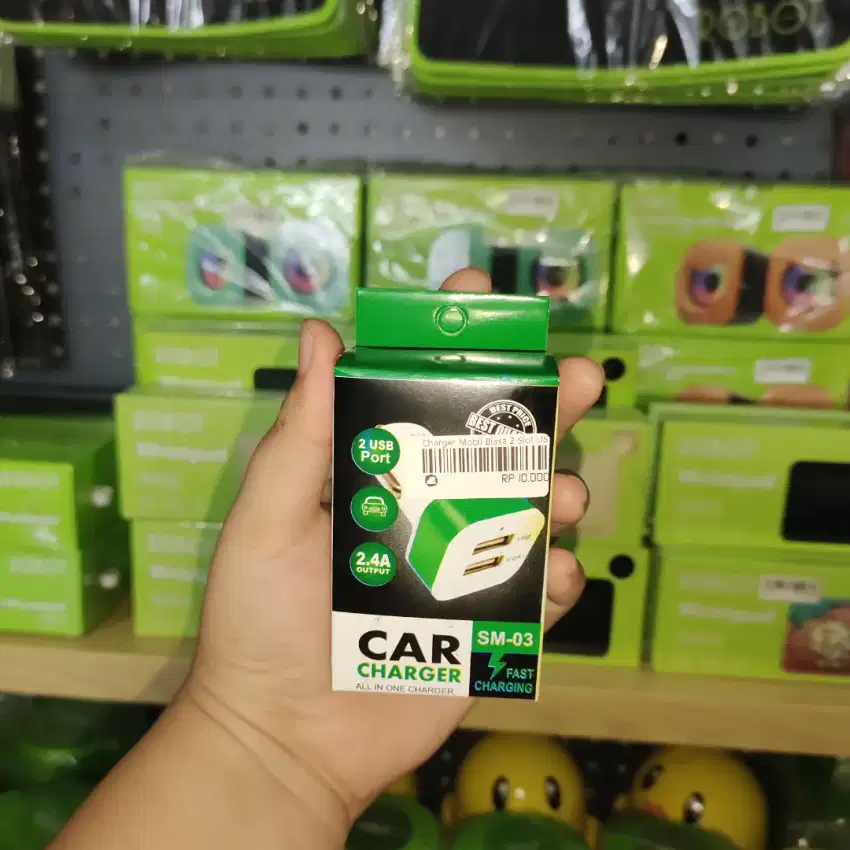 Charger Mobil Biasa 2 Slot USB MURAH MERIAH!! ( RAVE CELL SAKO )