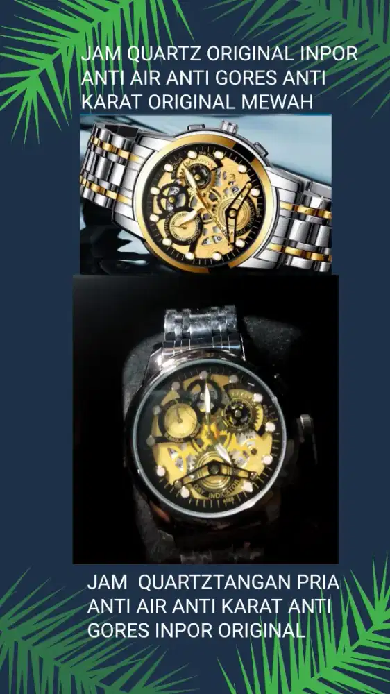 Quartz jam tangan pria terbaru anti air