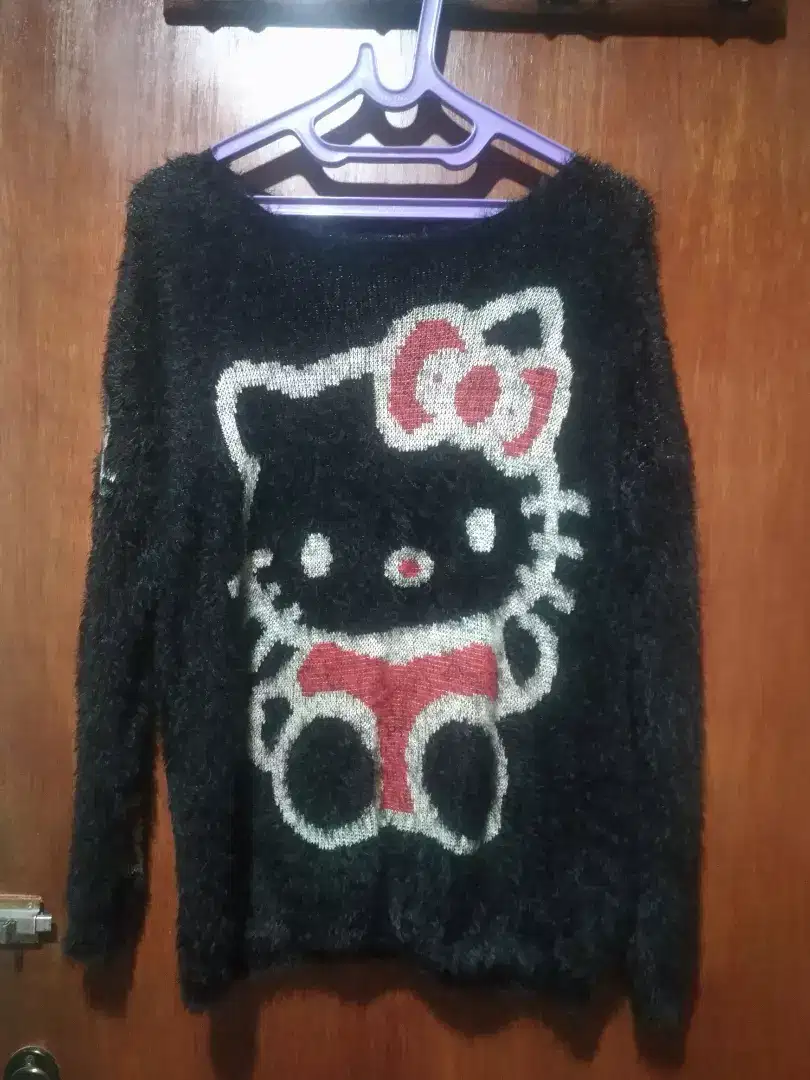 Sweater Hello Kitty Hitam / Baju hello kitty / Sanrio