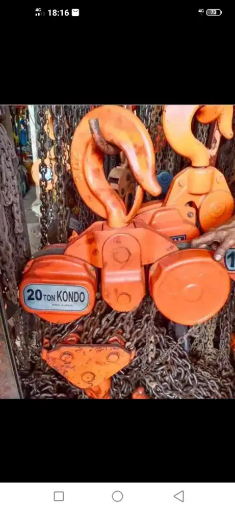 Chain block/ katrol/ takel 20 ton