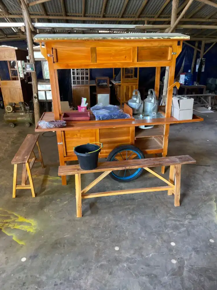 Gerobak Angkringan paket lengkap gratis ongkir bisa cod