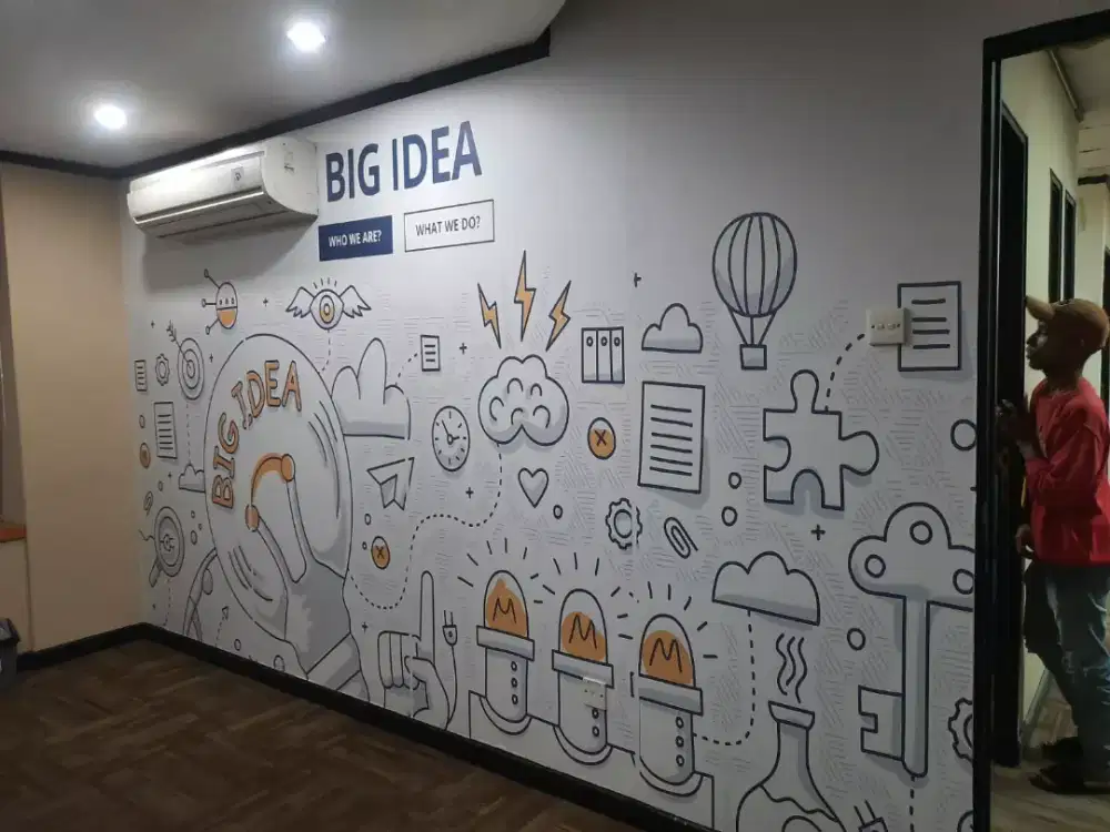 Jasa pasang Wallpaper kastem per mtr