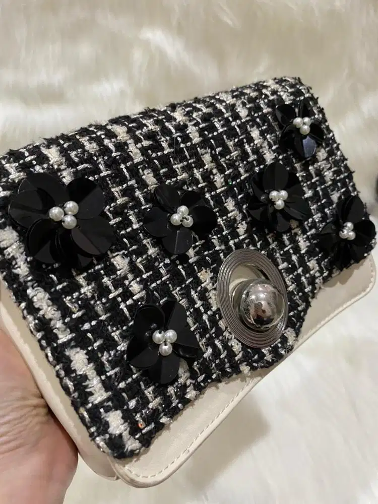 Zara bag black and white
