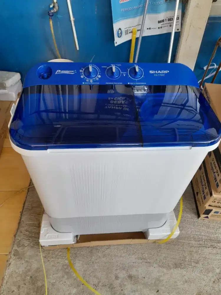 MESIN CUCI SHARP 75 NT 7KG TUTUP TRANSPARAN