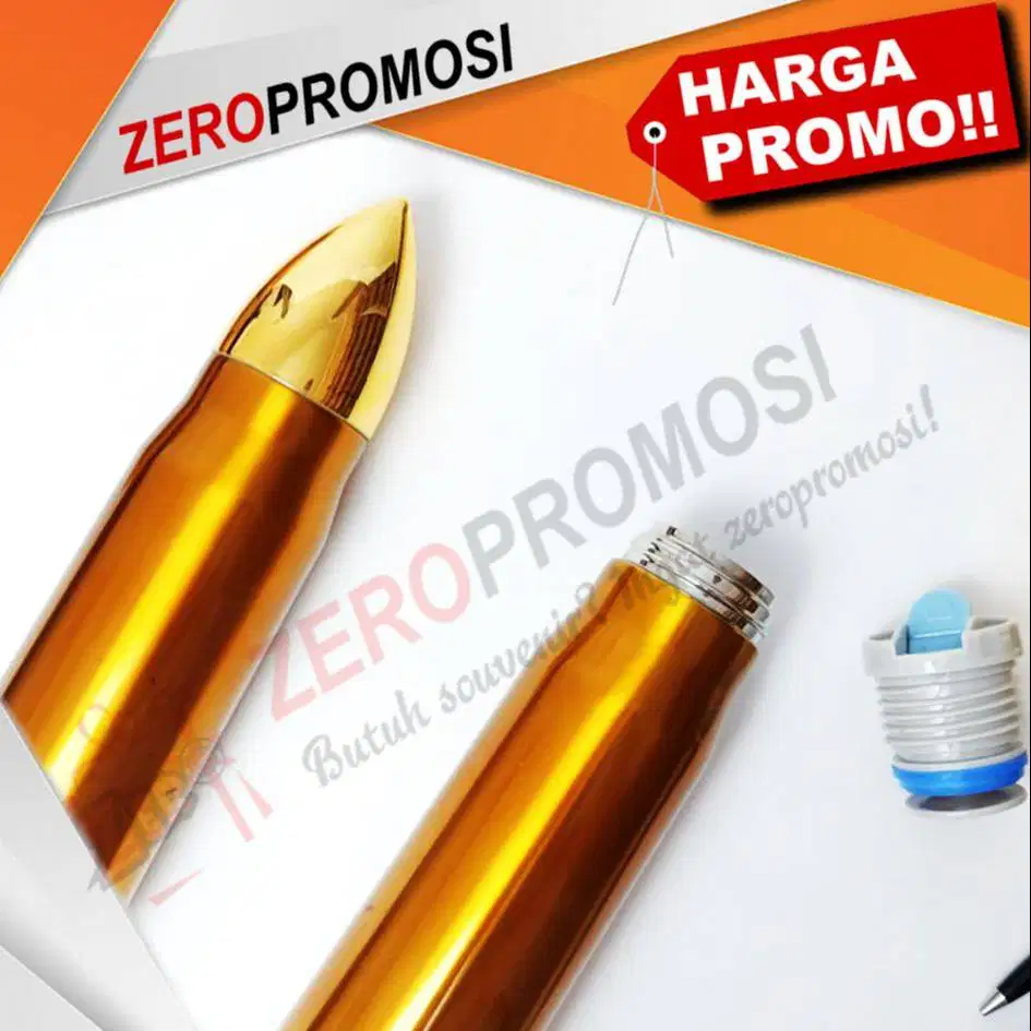 Termos Vacuum Tumbler Bentuk Peluru Custom Branding Termurah