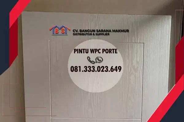 PINTU WPC PORTE ANTI RAYAP UKURAN 83 X 244