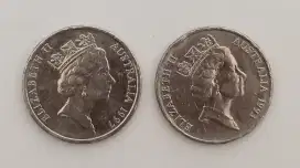 Koin Elizabeth II, 5 cent (2 keping)