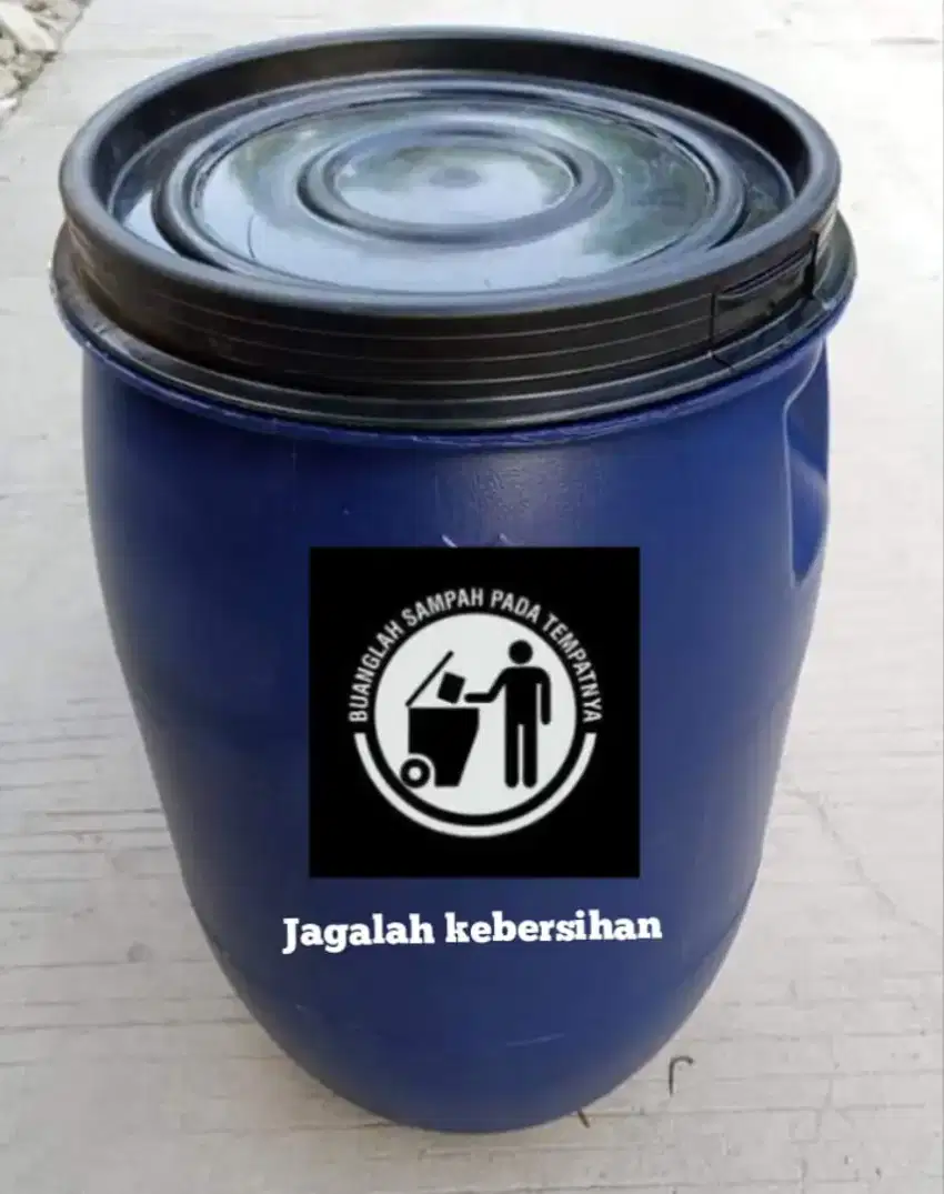 Tong sampah drum plastik