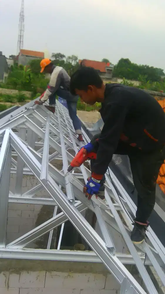Kanopi Baja Ringan, Rangka Atap Baja Ringan, Plafon Pvc