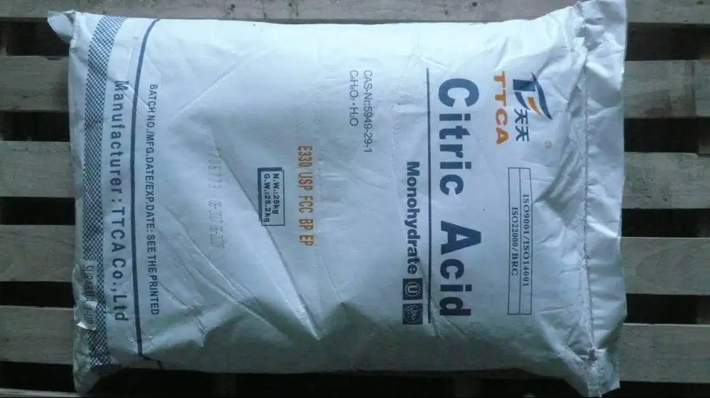 Citric Acid merk TTCA - RZBC - Weifang Ex RRT