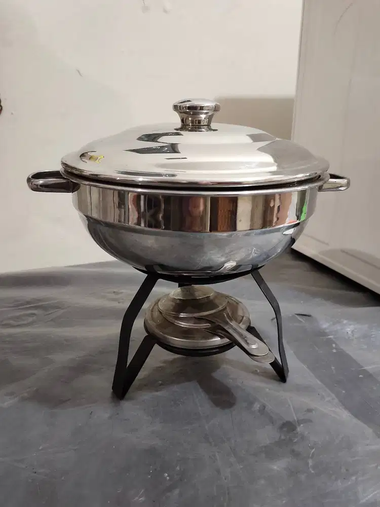 Round Food Warmer Stove P101A Penghangat Makanan Stainless Steel Murah