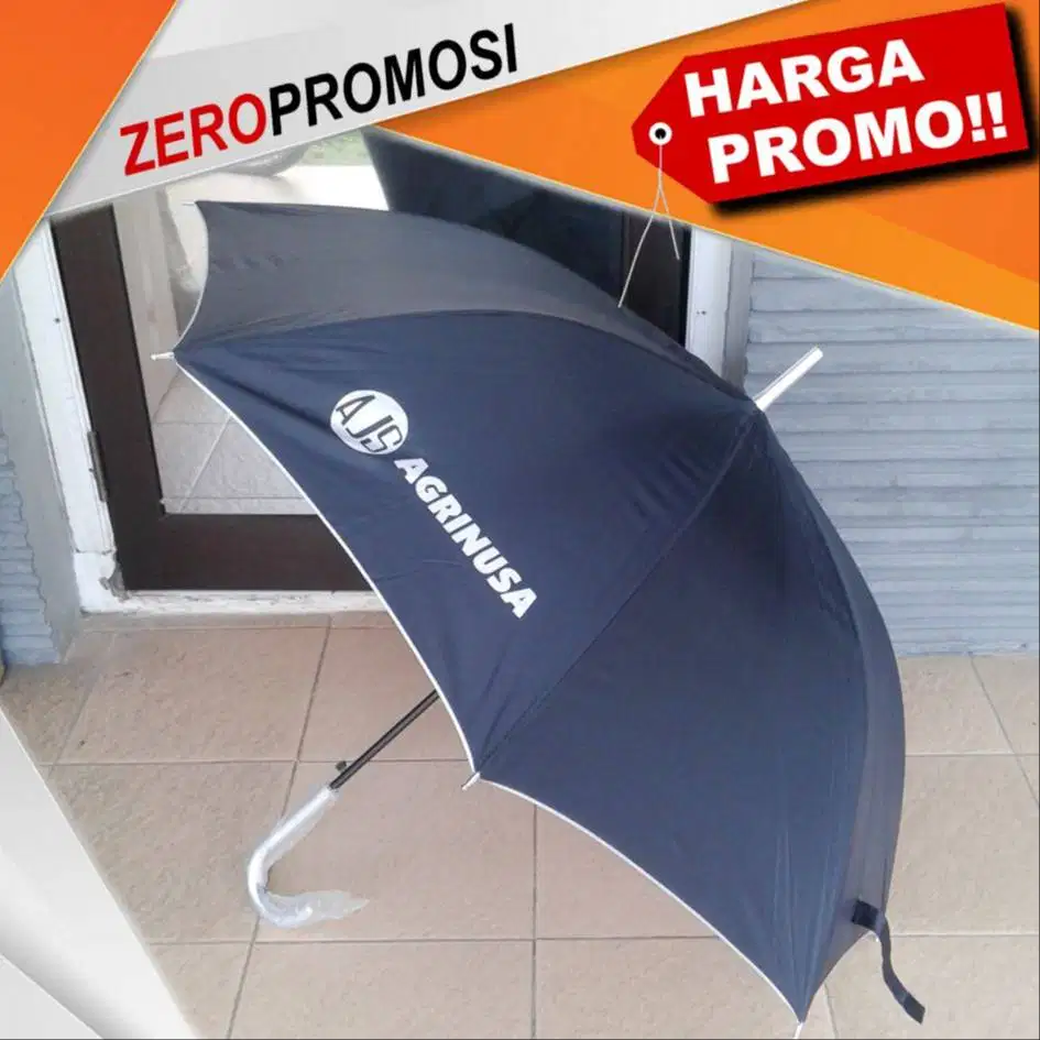 Produksi Payung Standart Gagang Kayu Sablon 4 Sisi