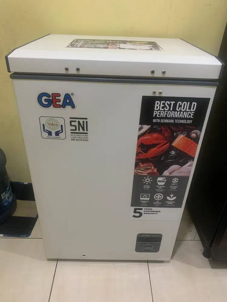 Chest freezer gea on sale 100 liter