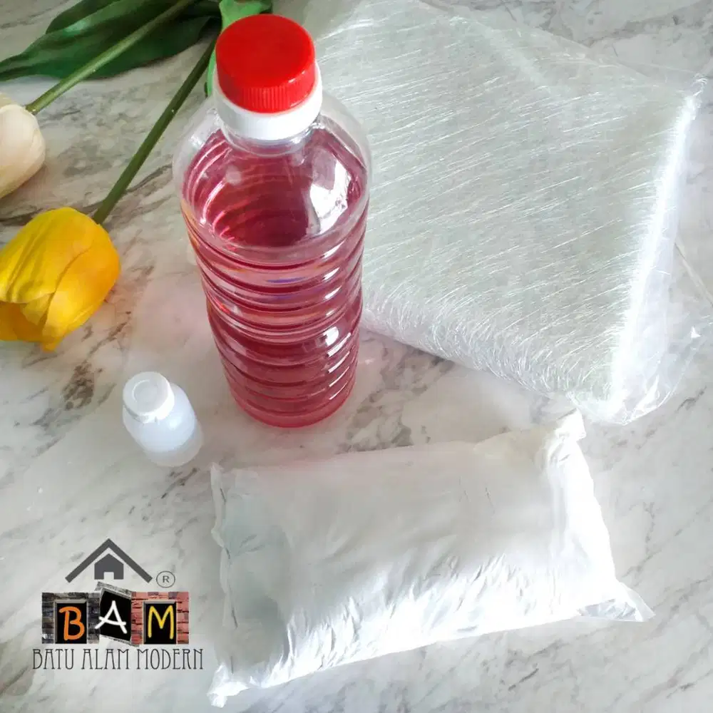 Paket Lengkap Resin Fiberglass Yaitu Resin & Katalis & Fiber