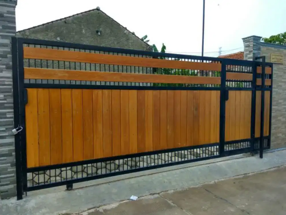 Pintu teralis pagar minimalis