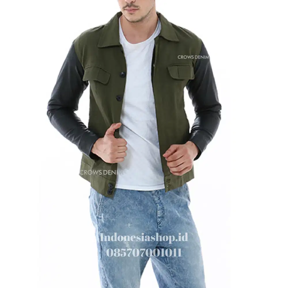 Jaket  Comby Green Black Army Style - SK60