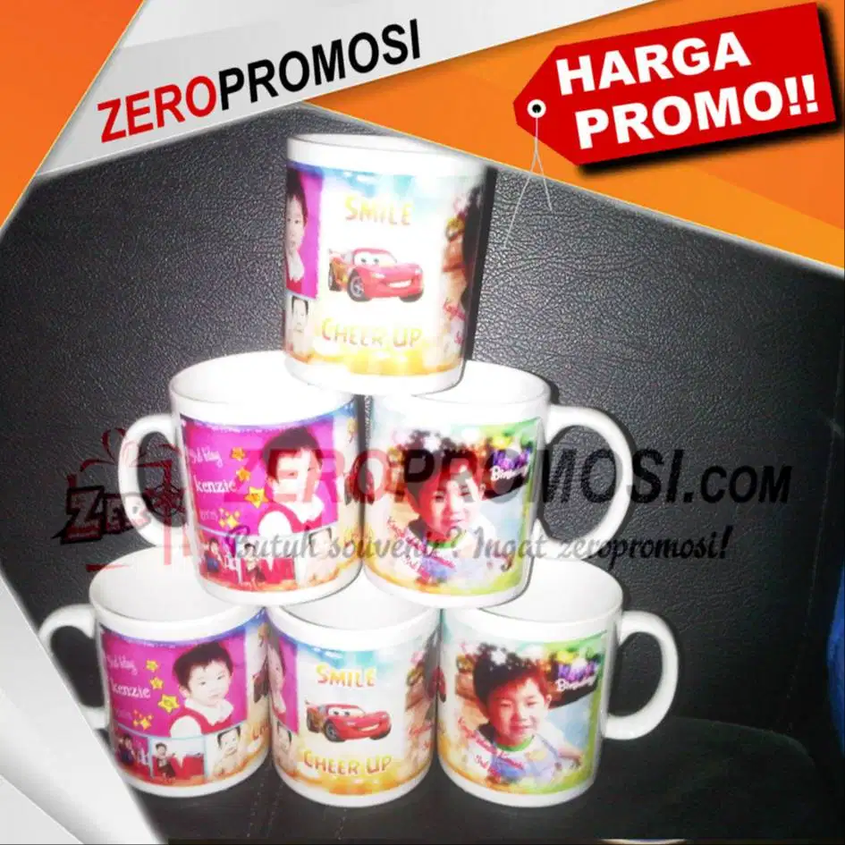 MUG Souvenir ulang tahun anak printing Custom Foto