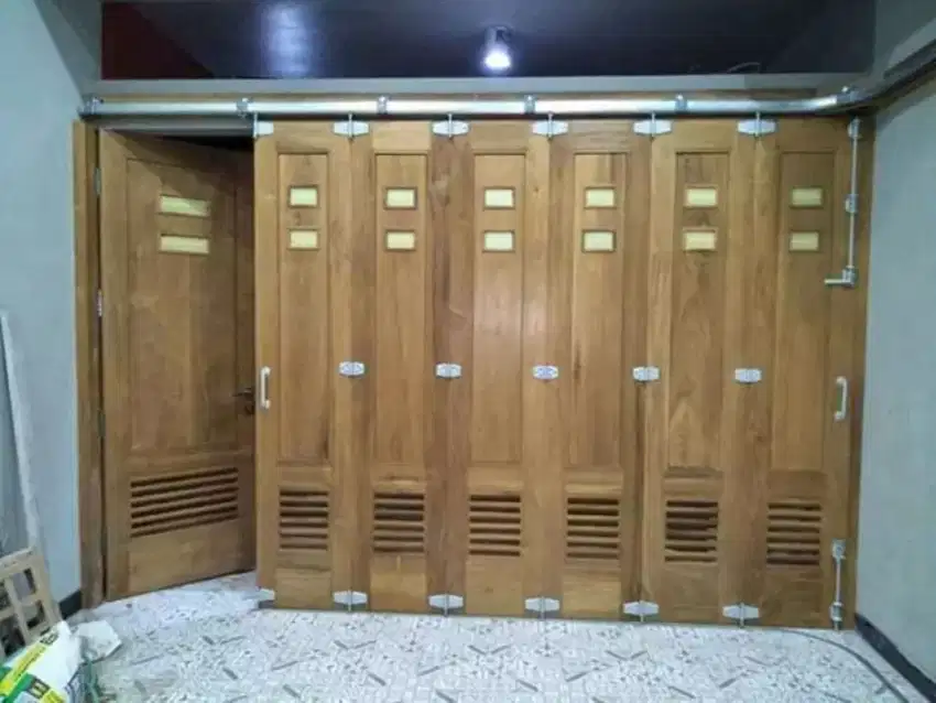 Pintu Garasi full jati tua