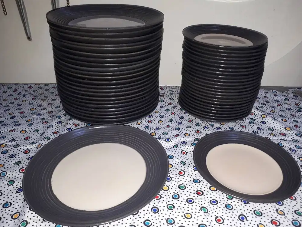 H&H LifeStyle Dining Plate (P-26) Piring Premium 6besar &6medium Murah