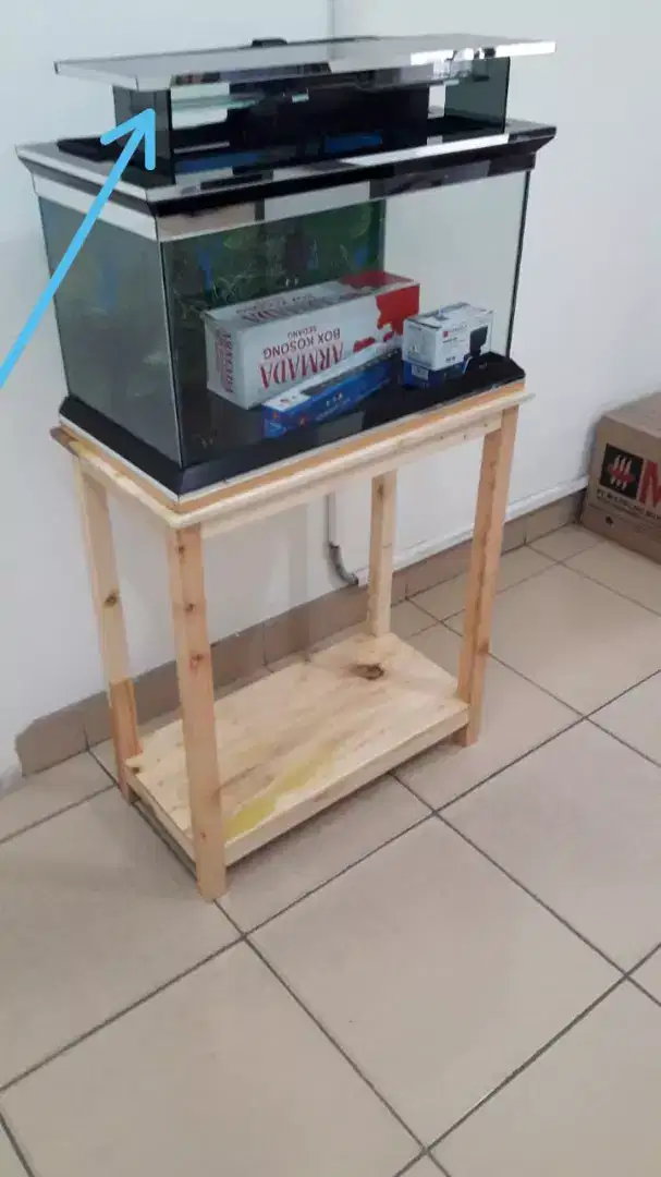 Aquarium fullset+meja 60x30x35