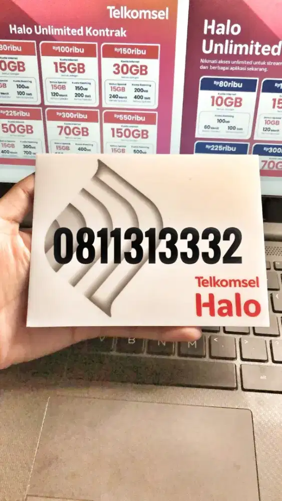 TELKOMSEL HALO 10 DIGIT PASCBAYAR NOMOR CANTIK SERI 313332