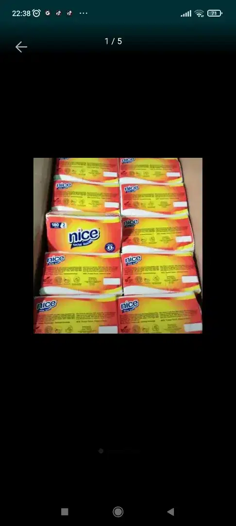 Tissue nice facial 180 sheets 2ply wil taman