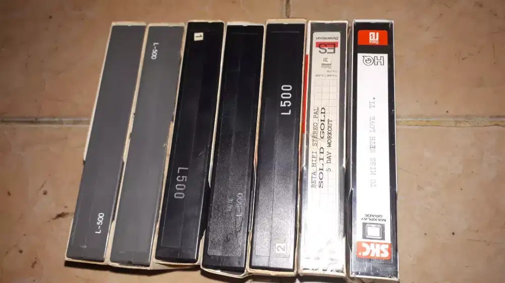 7 bh kaset pita video betamax brg baru msh segel tp sdh terisi cpt dpt