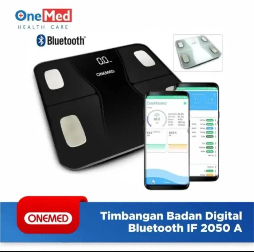 Timbangan Badan body fat Onemed bluetooth
