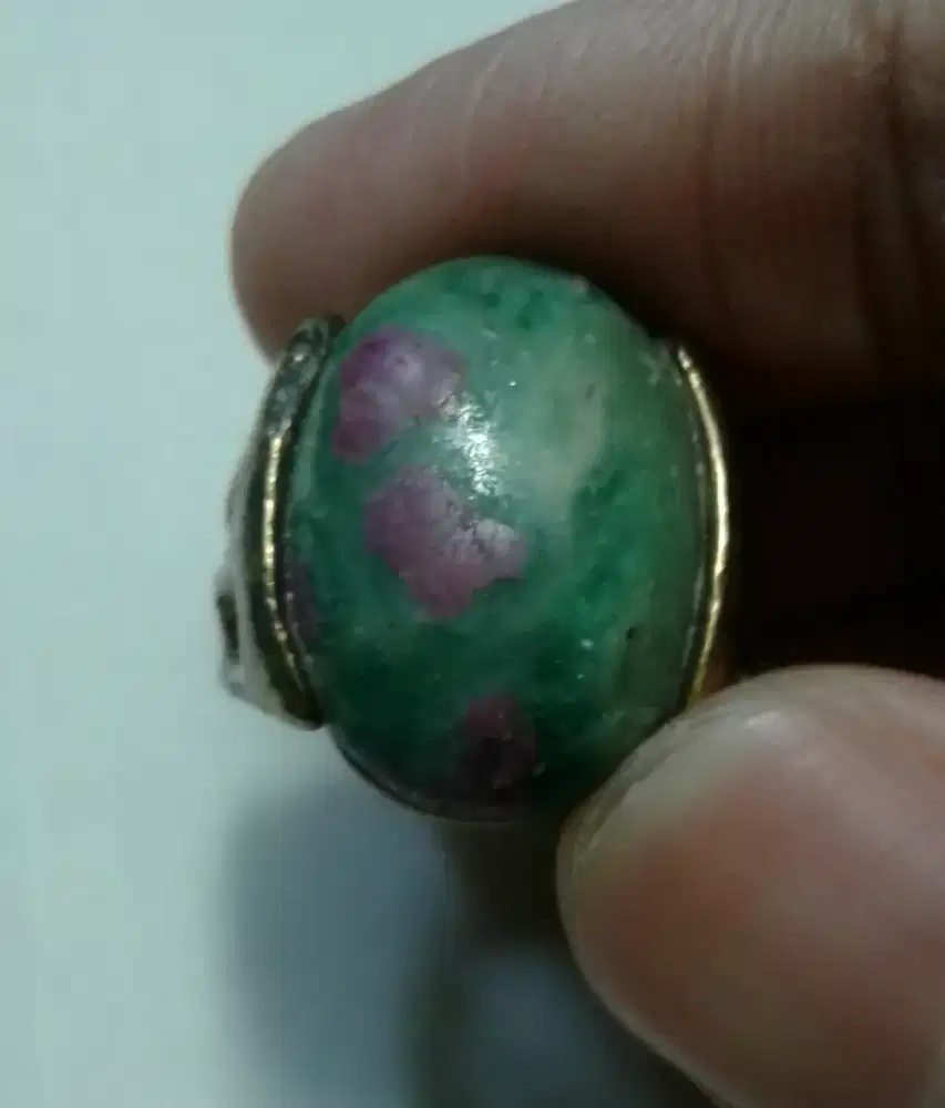 Cincin Green Ruby Tanzanite