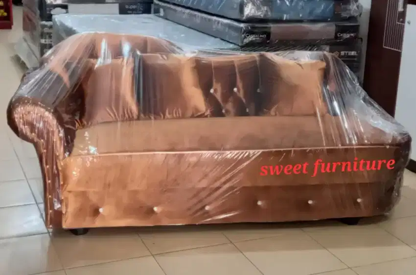 Sofa santai coklat