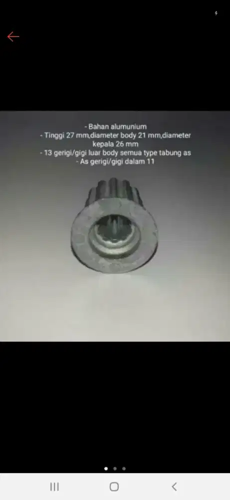 Gear Gir Gigi Gerigi 11 As Pulsator Spare Part Suku Cadang Mesin Cuci