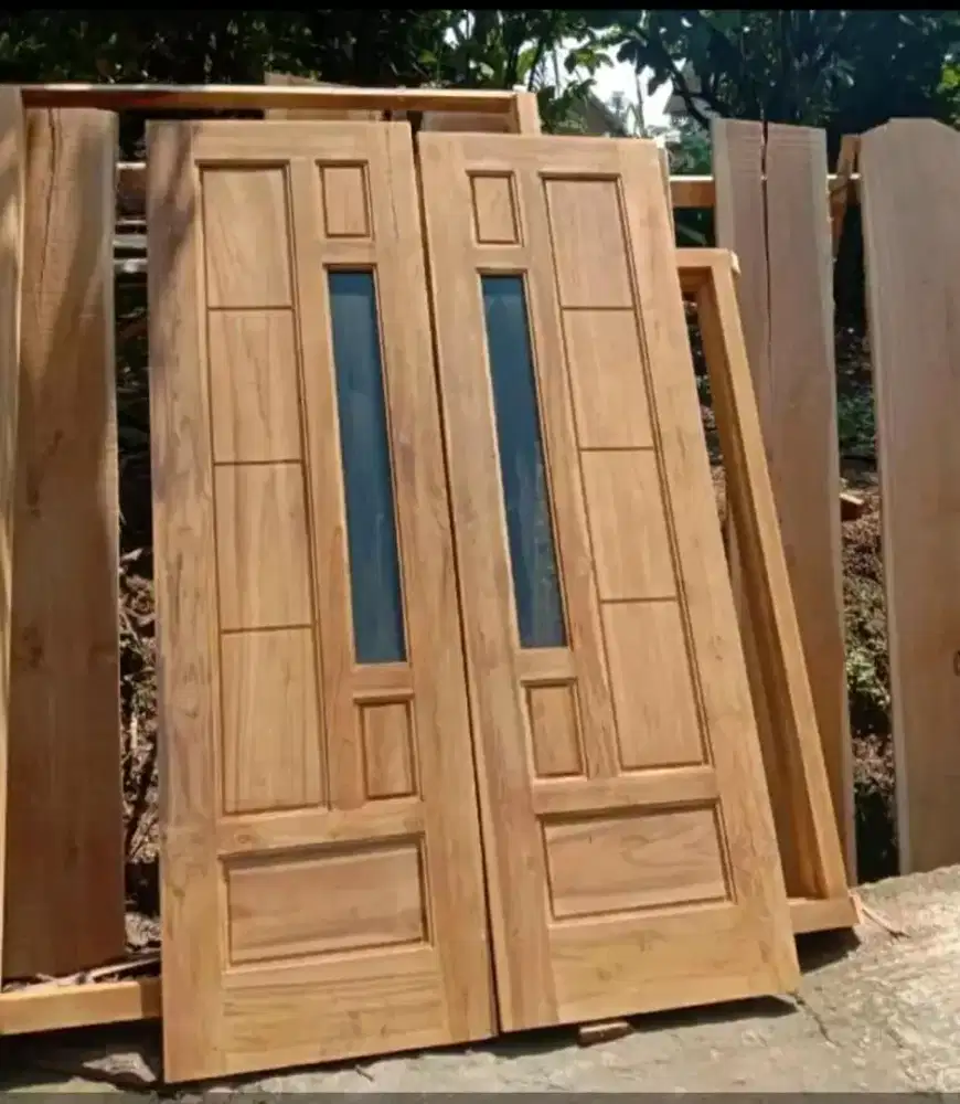 PAKET PINTU UTAMA KAYU JATI