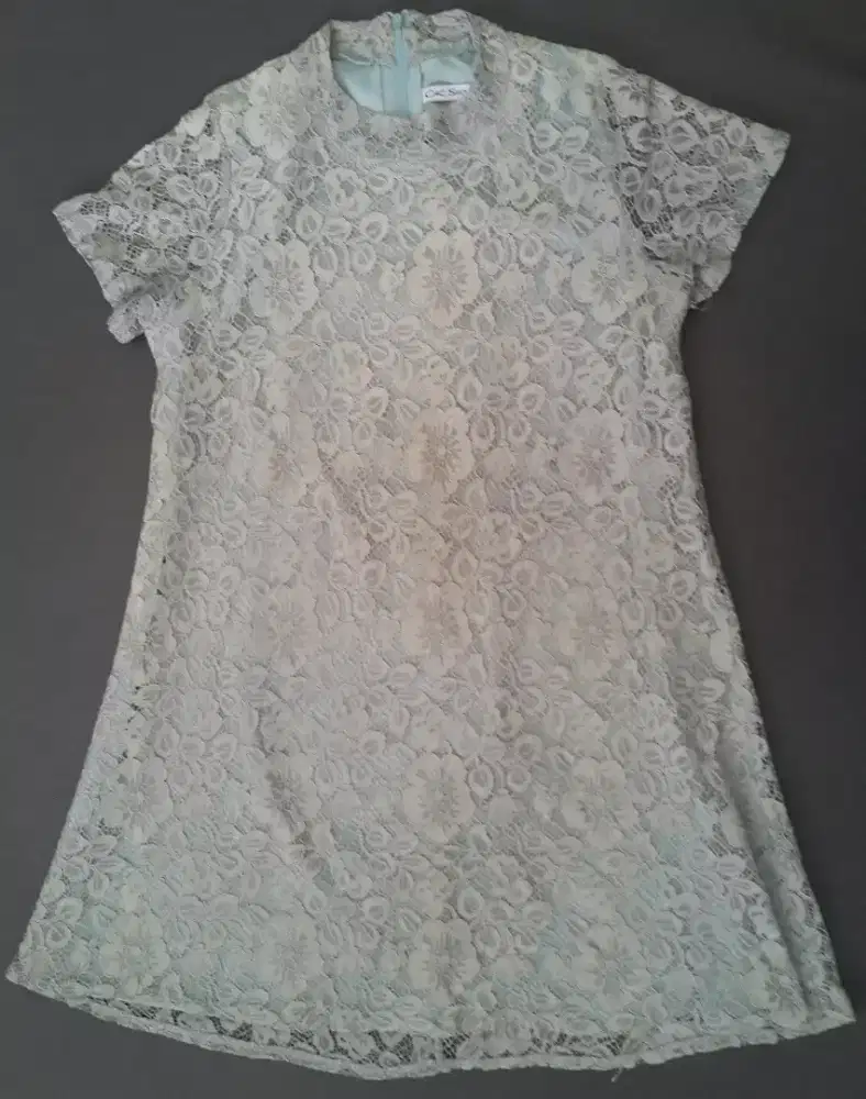 Dress Gaun Chic Simple Stone Blue-Grey