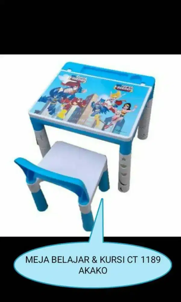 MEJA BELAJAR ANAK SET MEJA DAN KURSI MERK AKAKO