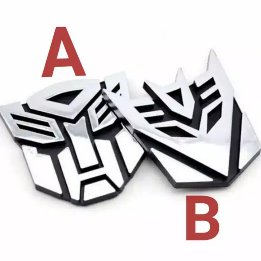 1x stiker emblem 3d transformer  (stok banyak)
